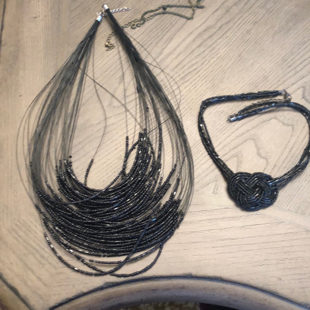 2 black necklace